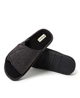 Dearfoams Men's Chase Marled Knit Adjustable Shower Slide House Slipper