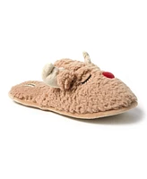 Dearfoams Men's Holiday Novelty Christmas Reindeer Scuff Slipper
