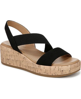 LifeStride Women's Odette Square Open Toe Wedge Sandals