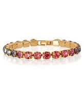 Jessica Simpson Colorful Crystal Tennis Bracelet Set - Sparkling Stackable Bracelets