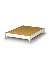 Slickblue Simple Platform Bed in White Finish - Modern Design