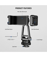 Neewer Metal Phone Tripod Mount with Cold Shoe Mounts, Freely Adjustable Joints Universal Phone Holder Compatible with iPhone 15 Pro Max Samsung Galax