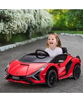 Aosom 12V Lamborghini Sian Licensed Electric Car for Kids,