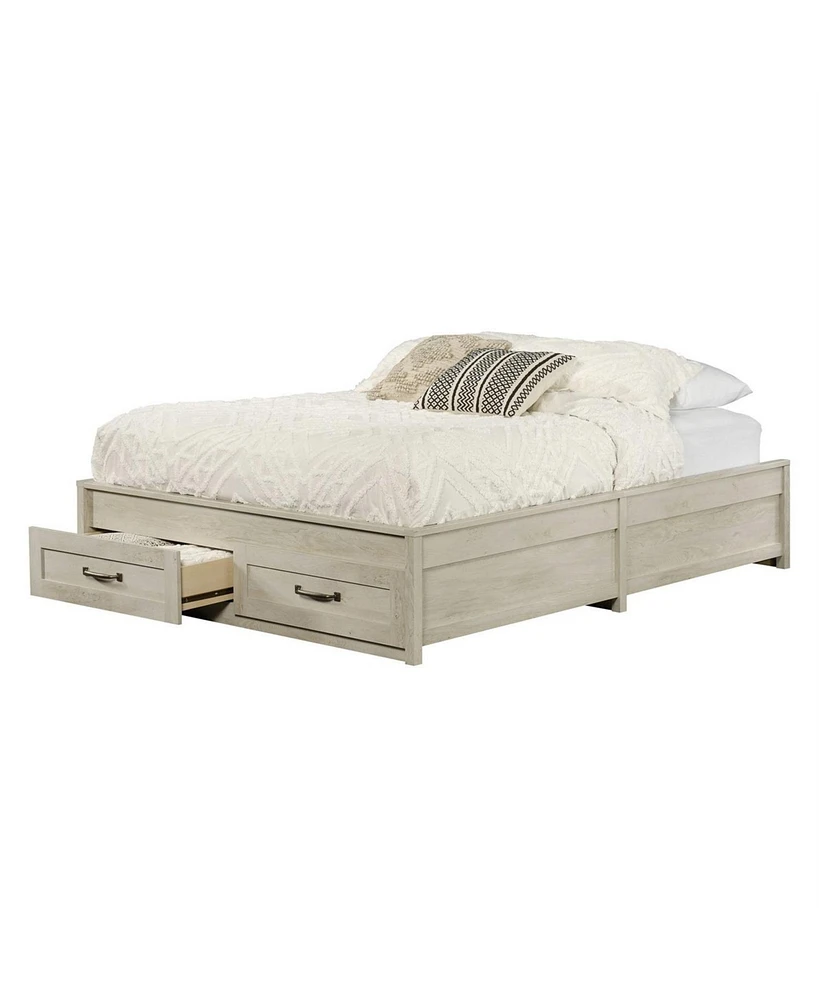 Slickblue Farmhouse Platform Bed with Storage Drawers for Stylish and Practical Bedroom Organization