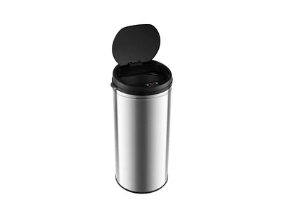 Slickblue 8-Gallon Stainless Steel Motion Sensor Trash Can for Kitchen, Home Office, and Waste Disposal