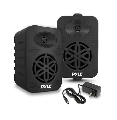 Pyle 5.25” 2-Way Bluetooth Wireless Speaker System - Waterproof, 500W Max Power, 1/2” Tweeter, Compact Design (Black)