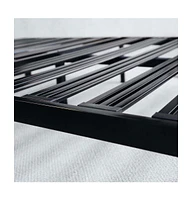 Slickblue Metal Platform Bed Frame with 3.86 inch Wide Heavy Duty Steel Slats