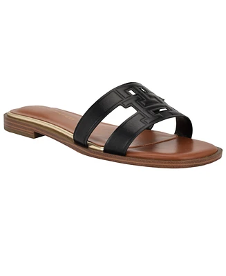 Tommy Hilfiger Women's Terenz Logo Strap Flat Slide Sandals