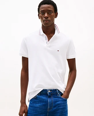 Tommy Hilfiger Men's Short Sleeve Striped-Trim Polo Shirt