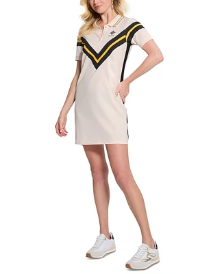 Guess Women's Suzanne Chevron-Striped Polo Dress
