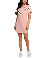 Guess Women's Suzanne Chevron-Striped Polo Dress