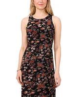 Vince Camuto Women's Floral Sleeveless Keyhole-Back Crewneck Maxi Dress