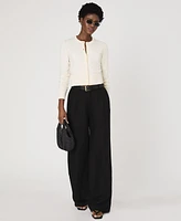 French Connection Women's Birdie Front-Pleat Wide-Leg Pants