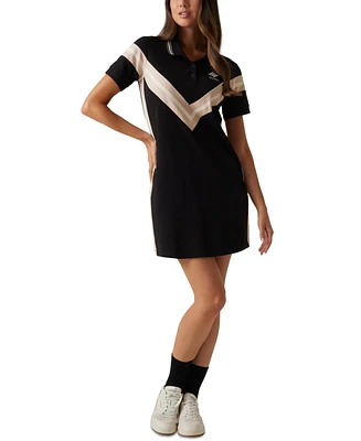 Guess Women's Suzanne Chevron-Striped Polo Dress