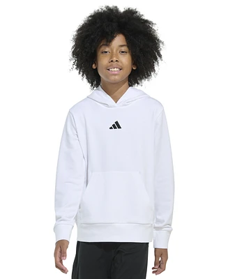 adidas Big Boys Long-Sleeve Essentials Small Logo Pullover Hoodie