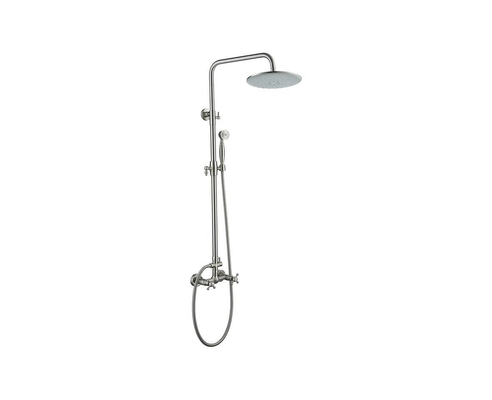 Casainc Pressure Balanced Complete Shower System with Clawfoot Control Handle and Rough-in Valve