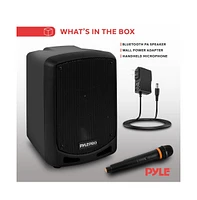 Pyle Compact & Portable Bluetooth Pa Speaker - Karaoke Sound System with Wireless Microphone, MP3/Usb/Sd & Rechargeable Battery