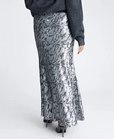 Kenneth Cole Women's Sequin Side-Zip Maxi Skirt