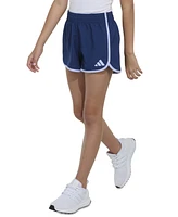 adidas Big Girls Elastic-Waistband Woven Shorts With Binding