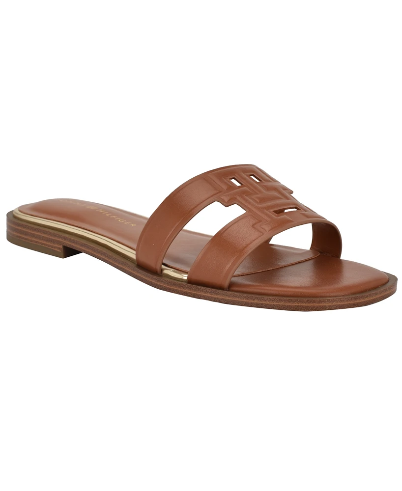 Tommy Hilfiger Women's Terenz Logo Strap Flat Slide Sandals