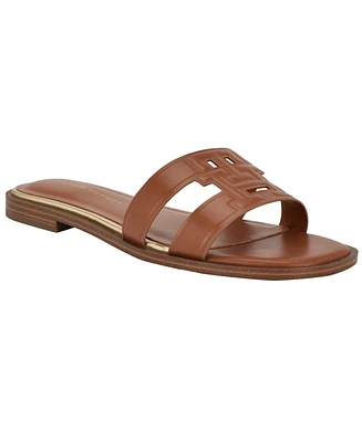 Tommy Hilfiger Women's Terenz Logo Strap Flat Slide Sandals