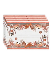 Laural Home Seafood Shack Set of 4 Placemat, 13" x 19"