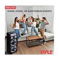 Pyle 1000W Disco Jam Bluetooth Speaker System with Flashing Dj Lights, Usb/Sd Card Readers, Fm Radio & 3.5mm Aux Input