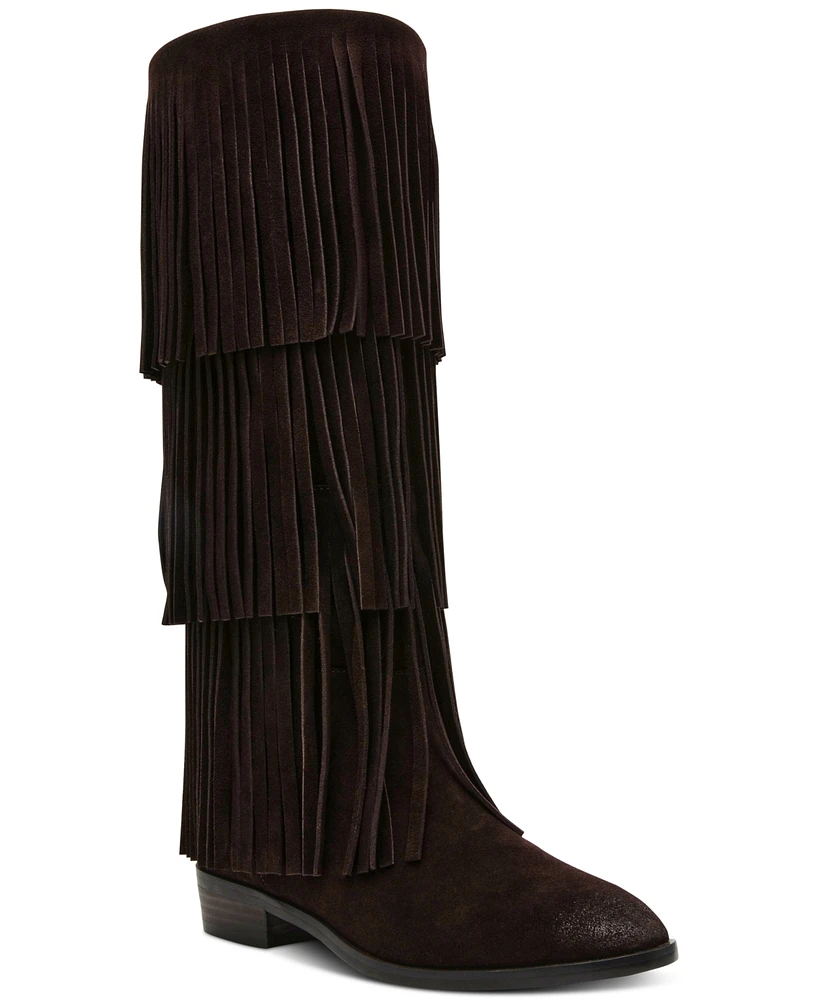 Steve Madden Women's Spur Knee-High Fringe Boots