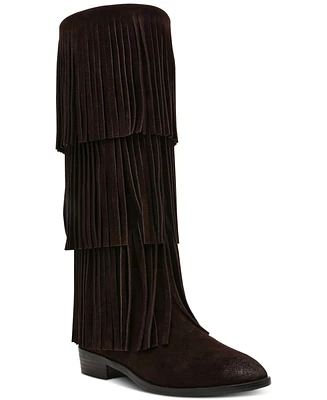 Steve Madden Women's Spur Knee-High Fringe Boots