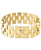 Calvin Klein Gold-Tone Stainless Steel Geometric Flex Bracelet