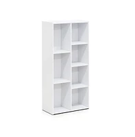 Slickblue Modern High Bookcase with 7 Open Shelves for Storage and Display