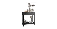 Slickblue Modern Entryway Accent Table with 2 Drawers for Sofa or Storage