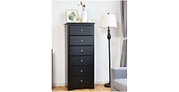 Slickblue Sleek Modern 6-Drawer Tall Wood Dresser Chest for Stylish Storage