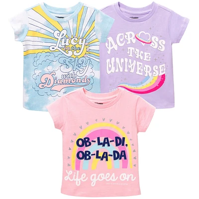 Lyrics by Lennon and McCartney Girls 3 Pack T-Shirts