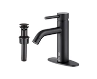 Casainc Single Handle Touchless Sensor Black Bathroom Sink Faucet