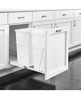 Rev-a-Shelf Double Pullout 35 qt. Trash Can for Kitchen,Rv-18PB-1