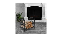 Slickblue Single Layer Firewood Holder with Unique Animal Pattern Stylish Log Storage Solution