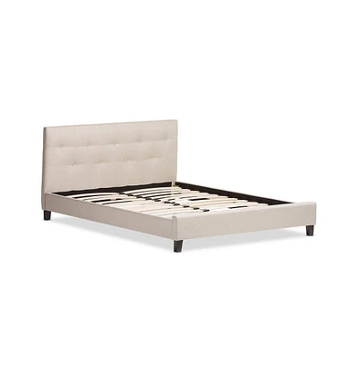 Slickblue Modern Fabric Upholstered Headboard Platform Bed - Sleek and Functional Style