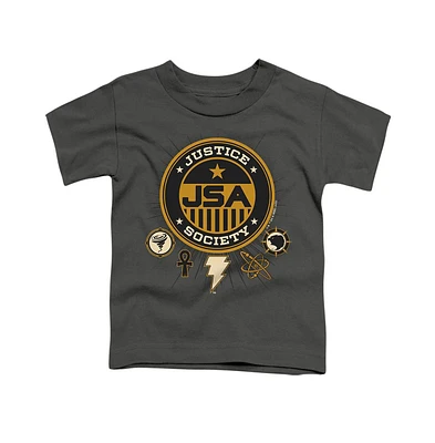 Black Adam Toddler Girls Baby-Girls Justice Society Short Sleeve Tee / T-Shirt