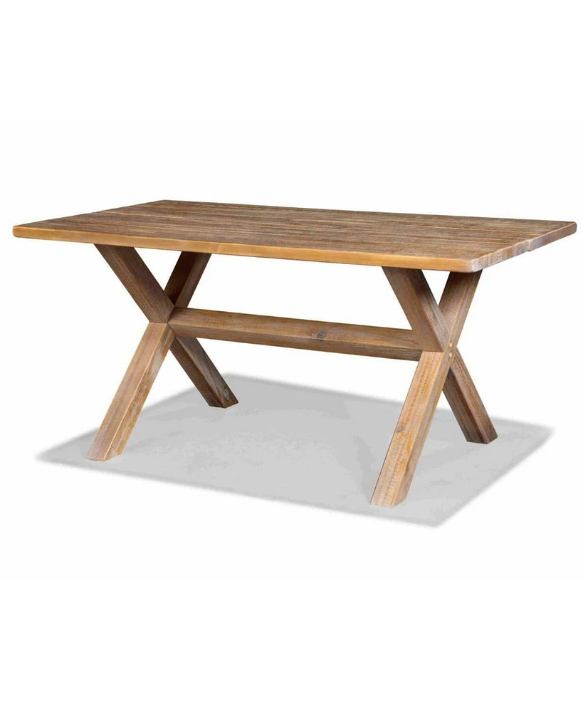 Slickblue Modern Farmhouse Solid Pine Wood Dining Table