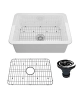 Casainc Undermount Single Bowl Fireclay Kitchen Sink