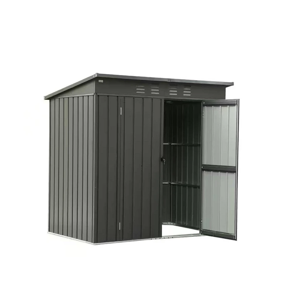 Slickblue Outdoor Galvanized Steel Metal Storage Shed for Durable and Secure Outdoor Storage