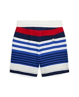 Polo Ralph Lauren Toddler and Little Boys Striped Cotton Hooded Rugby Shirt