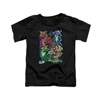 Green Lantern Toddler Girls Baby-Girls Blackest Group Short Sleeve Tee / T-Shirt