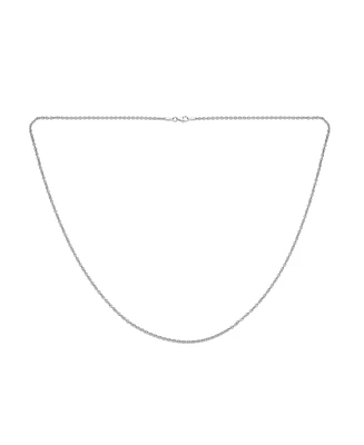 Bling Jewelry Thin Basic Rolo Cable Link Chain Necklace 2MM For Women .925 Sterling Silver