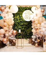 gaomon 6.6FT x 6.6FT Gold Wedding Arches for Ceremony Square Backdrop Stand Metal Balloon Arch Stand Kit Wedding Arch Frame for Birthday Party Bridal