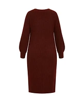 City Chic Plus Size Saskia Rib Dress