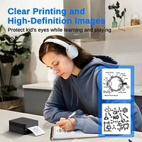 Sticker Printer, PM230 Mini Thermal Printer Bluetooth Portabel Maker with 3 Rolls of Paper, Print Pods Multiple Templates fo