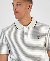 Guess Men's Slim-Fit Striped Short-Sleeve Polo Shirt