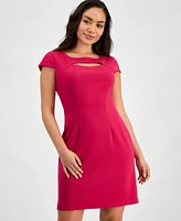 Connected Petite Cutout Cap-Sleeve Sheath Dress